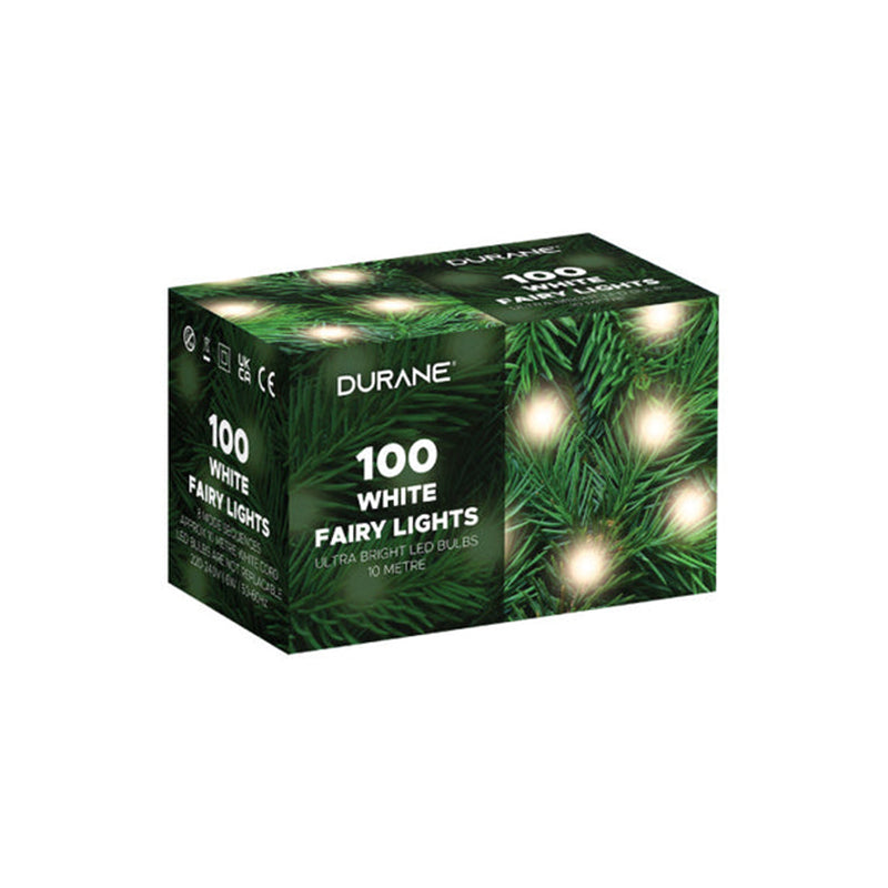 10m 100 Bulbs LED Fairy Light with Plug White Wire String Lights Fairy Lights 8 Modes for Garden Home Outdoor Stairs Wall Party Birthday Decoration