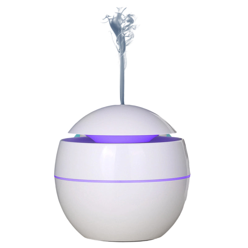 200mL Aroma Mist Diffuser with Soft Light Jasmine Fragrance Oil USB Round Essential Oil Diffuser Aromatherapy Humidifier