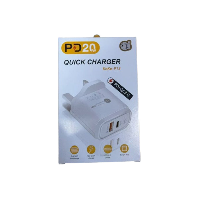 20W/Quick Charge 3.0 Fast Wall Charger For Apple iPhone/iPad/Samsung
